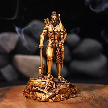4 Parashuram Idol for Car Dashboard and Home Decor, Vishnu Parashuram Avatar Murti Statue for Puja, Office Table, Puja Room, Mandir,