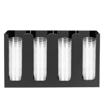 4 Partitions Acrylic Sauce Cup Dispenser Cup Lid Organizer Rack Bathroom Kitchen United States