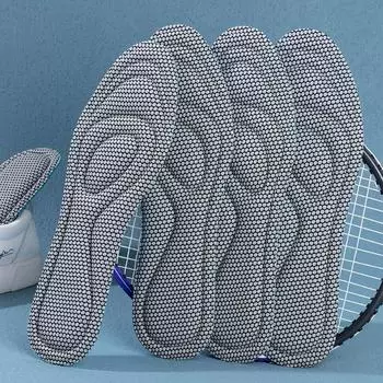 4 пары 8 шт. режущие губчатые стельки, супер мягкие подушки, комфортные спортивные утолщенные спортивные стельки для бега 35-36 -230mm серый