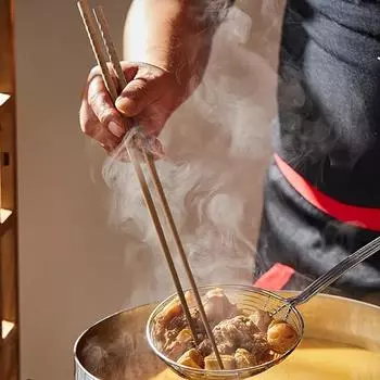 4 пары длинных деревянных палочек для еды, многоразовые деревянные палочки для еды, используются для жарки лапши на противнях, супердлинные кухонные палочки для приготовления пищи 4 pairs