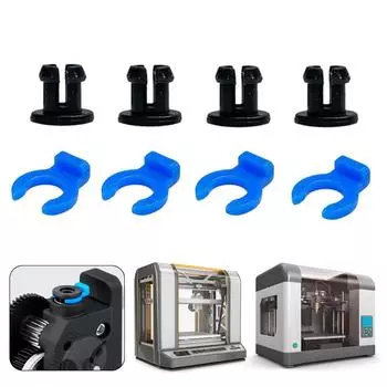 4 пары фитингов для трубок Боудена из ПТФЭ, 4 мм, пневматические соединители с пряжкой для аксессуаров для 3D-принтеров синий