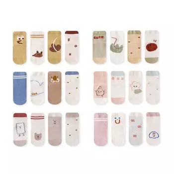 4 пары/лот, детские носки для мальчиков и девочек от 0 до 8 лет, хлопковые сетчатые мягкие детские носки, летние тонкие носки для малышей для девочек и мальчиков XL