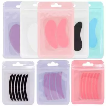 4 пары многоразовых стержней для подтяжки ресниц, щипцы для завивки ресниц, подушечки для инструмента, многоразовые силиконовые гидрогелевые патчи для ресниц, подушечки под глазами, инструменты для макияжа