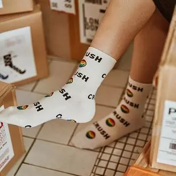 (4 пары) Модные носки с круглым вырезом Crush Smile IL14 23cm - 26cm