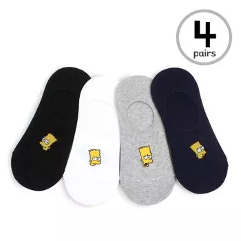 (4 пары) Мужские носки с героями Симпсонов без показа ZA14 26cm -28cm