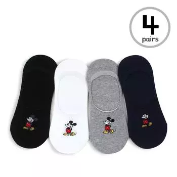 (4 пары) Мужские носки с официально лицензированными персонажами Disney без показа Mickey Mouse WR14 26cm - 28cm