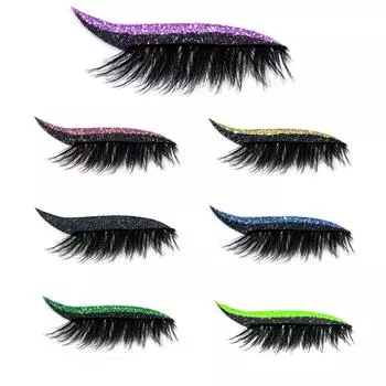 4 пары наклеек для макияжа век, привлекательные очаровательные 7 цветов, красивые многоразовые наклейки для теней для век для подарков