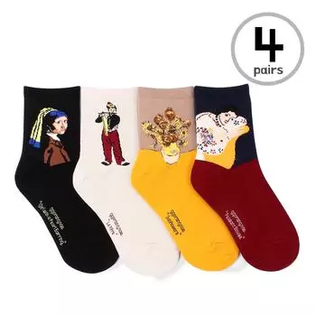 (4 пары) Носки Art Class Коллекция Famous Painting JA14 23cm - 26cm