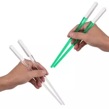 4 пары палочек для еды в виде светового меча со светодиодной подсветкой 9 цветных палочек для еды, меняющих цвет, прозрачный ABS 2 Pair