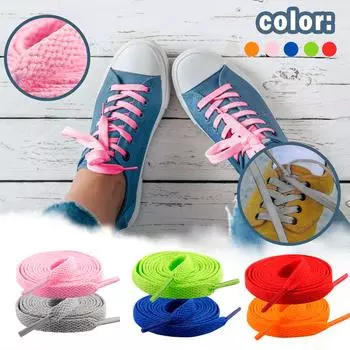 4 пары плоских цветных шнурков 100 см, футбольные бутсы, тренировочная обувь One Size