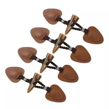 4 пары пуговиц из искусственной кожи, винтажные пуговицы из смолы с рогом, пальто, куртка, кардиган, застежка, украшение для одежды своими руками коричневый