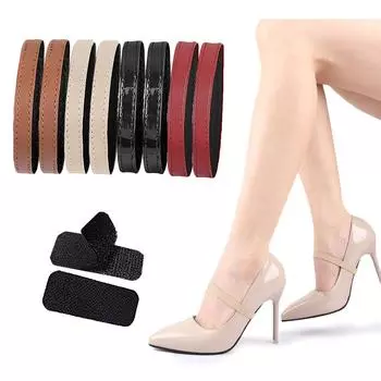 4 пары регулируемых шнурков для высоких каблуков, эластичные съемные шнурки из полиэстера, ремешки, препятствующие ослаблению, для женских босоножек на высоком каблуке, разноцветные 4 pairs разноцветный