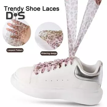 4 пары шнурков для кроссовок, балеток, кружева с леопардовым принтом 4 x 120 см, легкое крепление, надежные узлы, шнурки, аксессуары для обуви 120cm