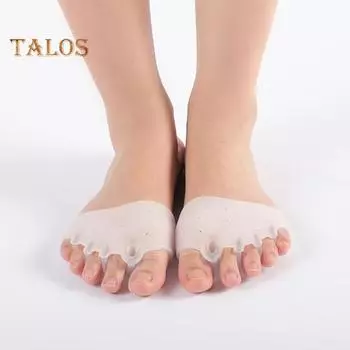 4 пары силиконовых распорок для пальцев ног при подошвенном фасциите, косточках плюсневых костях, терапевтических растяжителях для комфортной поддержки прозрачный