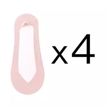 4 пары женских летних тонких носков-тапочек, силиконовые противоскользящие носки Ice Silk Crew, бесшовные невидимые носки для девочек, однотонные носки-лодочки из Кореи One Size