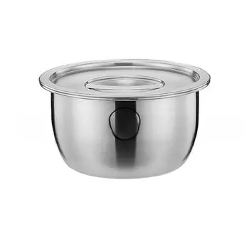 4 PC 304 Stainless Steel Rice Bowls with Lid Thickened Anti-Scalding Soup Bowl for Fruit Ramen Food Kitchen Utensils Tableware