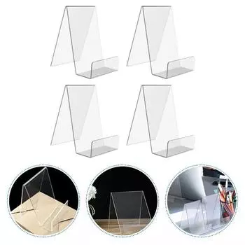 4 шт. акриловая подставка для книг, ноутбуков, офисный декор, фотоальбом 4PCS