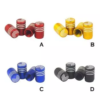 4 шт. колпачки для клапанов автомобильных шин, крышка-флаг для аксессуаров для велосипеда, мотоцикла