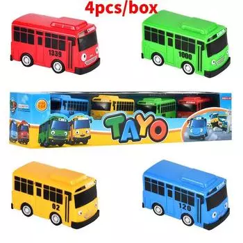 4 Pcs Cars Toy The Little Bus Tayo Friends Mini Special Set Tayo Rogi Gani Rani