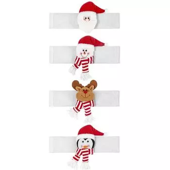 4 Pcs Christmas Ties Curtain Buckle Xmas Party Decor Decoration Home Household Fastener Strap Tieback Fixing Ropes