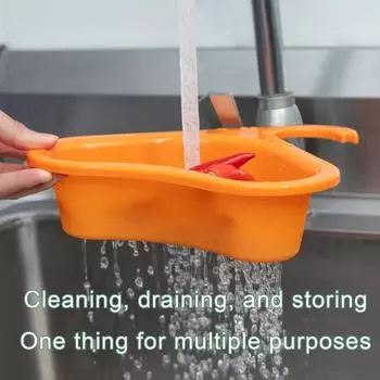 4 Pcs Drain Baskets Kitchen Draining Bowl Hollow Out Quick Drainage Swan Shape Fruit Salad Washing темно-зеленого