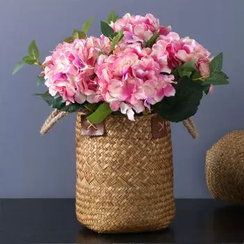 4 Pcs Fake Silk Hydrangeas Flowers Hydrangea Artificial Flowers Faux Hydrangea Flowers Artificial Hydrangeas with Stems with Stems for Home Decor белый