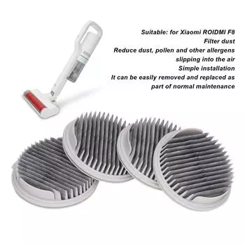 4 шт., фильтр-экран для ручного пылесоса для Xiaomi ROIDMI F8, сменные аксессуары для фильтров
