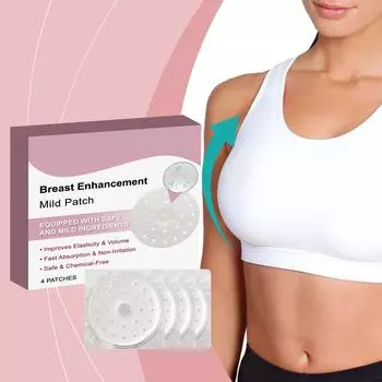 4 Pcs Keratopeptide Protein Patch ,Chest Wrinkle Patches ,Breast Enhancement Patch ,Nourishes The Skin ,Firming And Improvement ,Gentle Care One Size белый