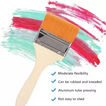 4 Pcs Paint Brush Set for Varnishes Acrylic Painting Watercolor Wood Wall Furniture Brush