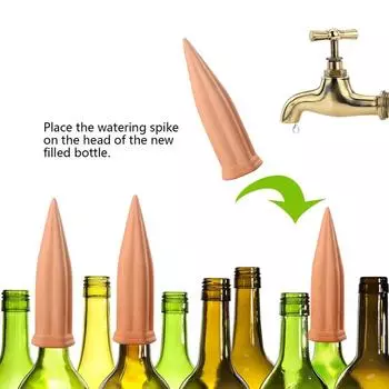 4 Pcs Plantautomatic Waterer Self Watering Terracotta Spikes Automatically for Vacation Indoor Outdoor