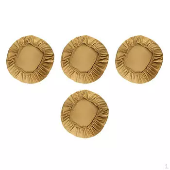 4 Pcs Polyester Spandex Seat Stool Cover Stretch Round Covers