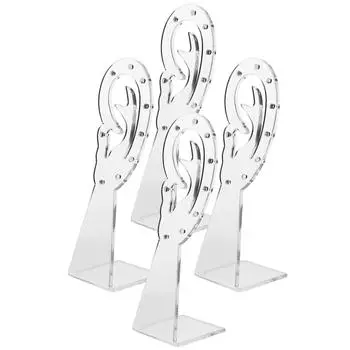 4 Pcs Retail Display Holders Ear-shaped Jewelry Rack Show Earring Hanger Necklace Stand