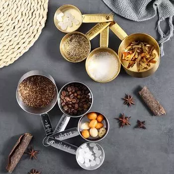 4 Pcs Stainless Steel Measuring Spoon Set High Quality Graduated Baking Home Kitchen Tool Salt Coffee s