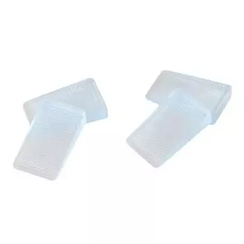 4 pcs Wedge Toilet Gasket PVC Leveling Gasket Durable Transparent Table Mat Toilets S прозрачный