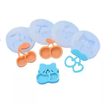 4 Pieces Silicone Pendant Molds Keychain Moulds Crafts Making Moulds Shaped Silicone Material Hand-Making Tools