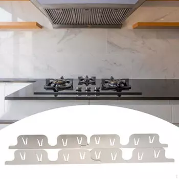 4 Pieces Stainless Steel Stovetop Gap Covers Edge Cover Heat Resistant Easy to Install Oven Side