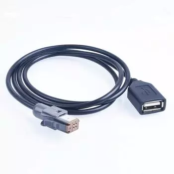 4 Pin Aux Audio Input Media Data Wire Plug To USB Adapter For Subaru PR43 MR52