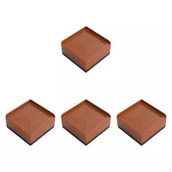 4 подставки для мебели, нескользящие, прочные и устойчивые, для дивана, стола, кровати, стиральной машины коричневый
