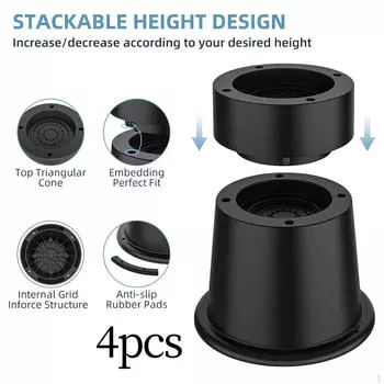 4 подушечки для ног стиральной машины, антивибрационные подушечки, универсальная нескользящая опора для