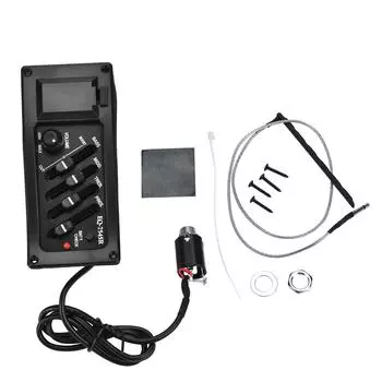 4-полосный предусилитель эквалайзер звукосниматель усилитель звукосниматель 6.5MM выход для акустической гитары (без штифта)