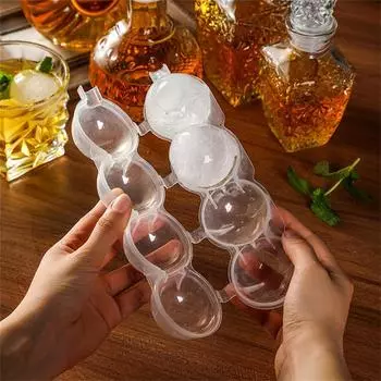 4 полости для виски, форма для изготовления кубиков льда, сферическая форма, кухонный инструмент, силиконовая форма для ледяного шара, ледяной шар, решетка для льда, круглая сетка для льда