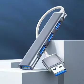 4 порта USB/Type-C HUB Usb 3.0 Мульти-сплиттер-адаптер для компьютерных аксессуаров Зарядное устройство для телефона USB-зарядное устройство белый