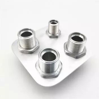 4-портовый шланг обогревателя кондиционера переменного тока, фитинг перегородки брандмауэра, алюминиевая заготовка