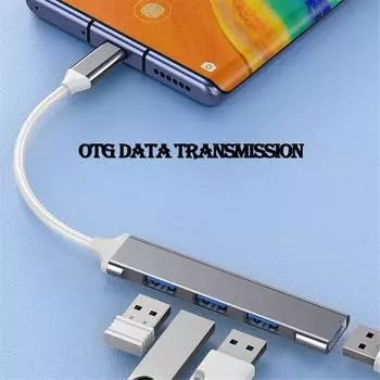 4-портовый USB 3.0 USB-концентратор высокоскоростной тип c-разветвитель 5 Гбит/с для ПК компьютерные аксессуары многопортовый концентратор 4 порта 2.0 typec3.0 Grey