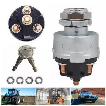 4-позиционный универсальный автомобильный ключ зажигания с ключами 12 В, Acc/Off/IGN, Start для тюнинга тягача погрузчика грузовика автомобиля инструменты серебряный