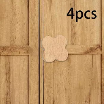 4 предмета, деревянные ручки для комода, ручки для мебельного шкафа в стиле бохо bear