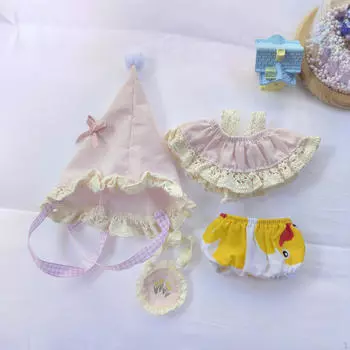 4 предмета кукольной одежды эльфа с брюками шляпой сумкой аксессуары для костюма 6,7 дюймов наряд на Хэллоуин розовый