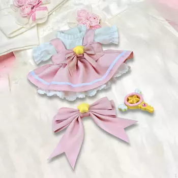 4 предмета модного кукольного платья с галстуком-бабочкой, кукольная одежда для роста 17 см