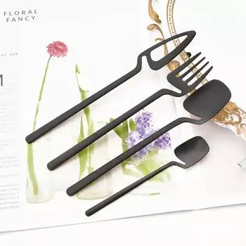 4 предмета столовой посуды Western Kitchen, матово-золотой набор столовых приборов из нержавеющей стали, ножи, вилки, ложки, столовые приборы, набор столовых приборов серебряный