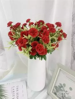 4 пучка маленькие гвоздики искусственные цветы искусственные цветы оптом со стеблями шелковые цветы гвоздики для дома на открытом воздухе свадебные украшения двора отеля белый